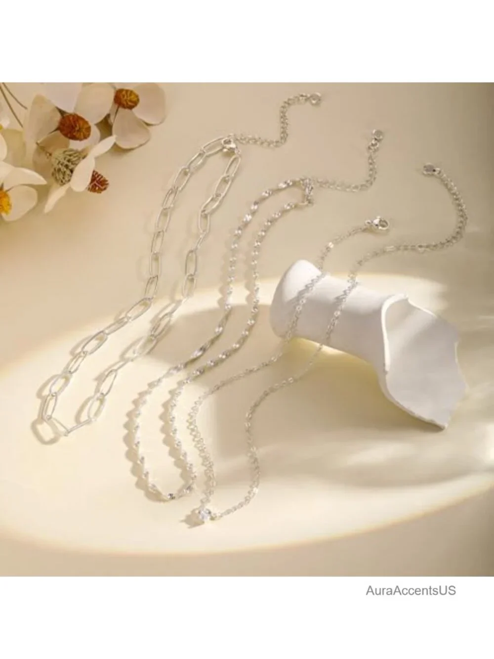 Layered Gold Plated Necklace Set for Women Dainty Waterproof Choker